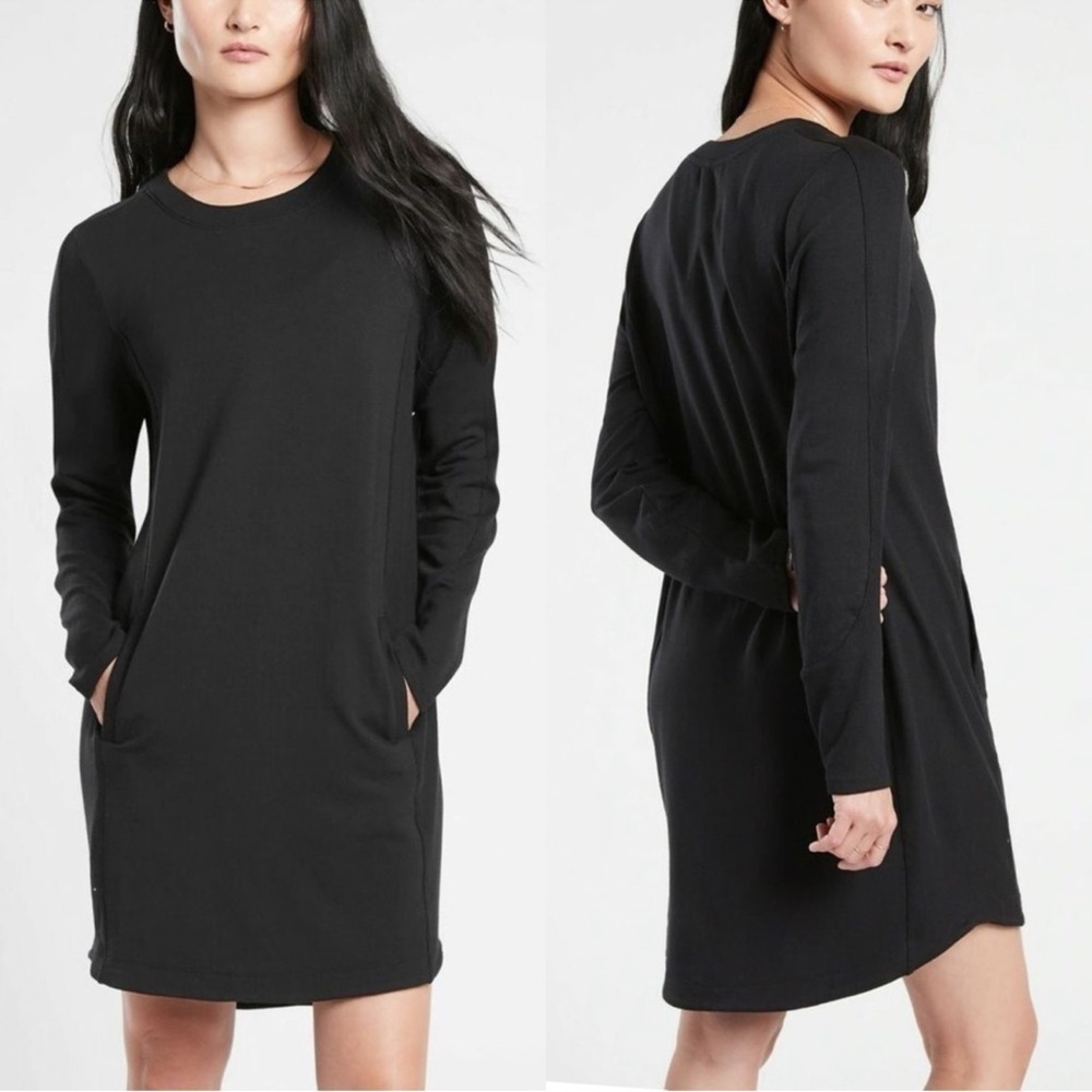 Like New - Athleta Black Balance Sweatshirt Dress - Size S